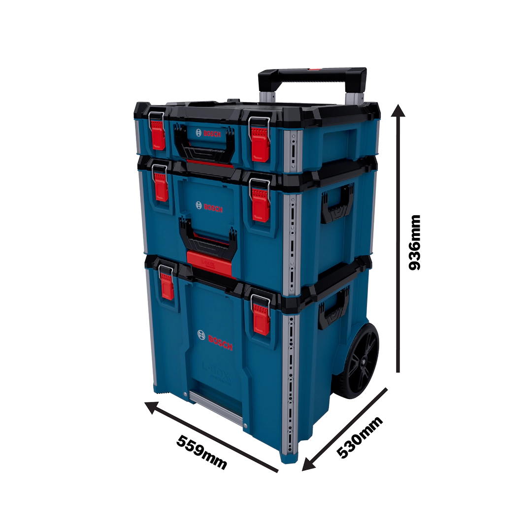 Bosch กล่องจัดเก็บเครื่องมือล้อลาก รุ่น L-BOXX Contractor Set 3 - Image 4