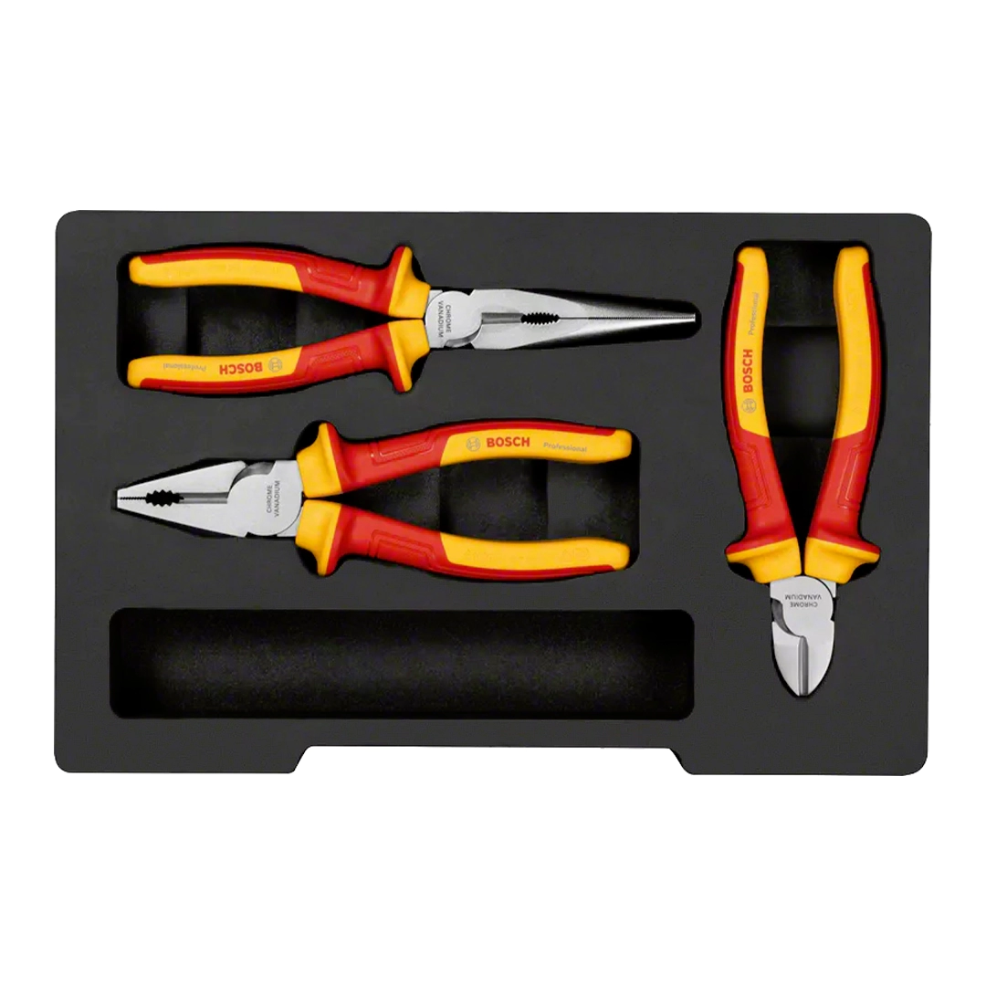 Bosch ชุดคีมกันไฟ VDE 3 ชิ้น รุ่น 1600A02NG0 - Image 2