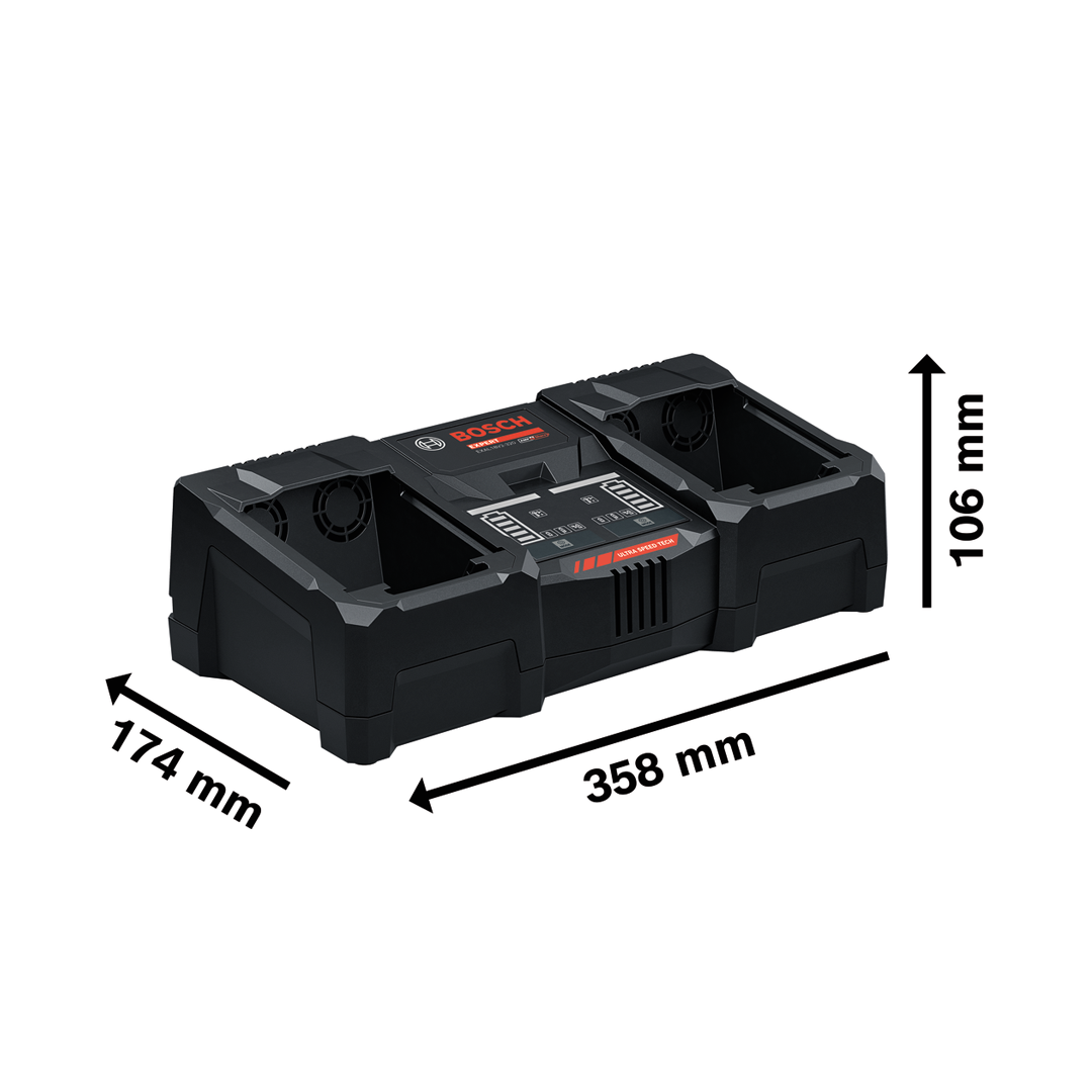 Bosch แท่นชาร์จแบตเตอรี่ 18V 2 ช่อง รุ่น EXAL18V2-320 - Image 6