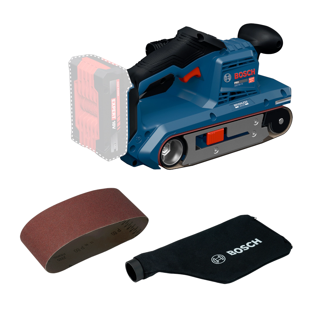 Bosch เครื่องขัดกระดาษทรายระบบสายพาน รุ่น GBS 18V-75